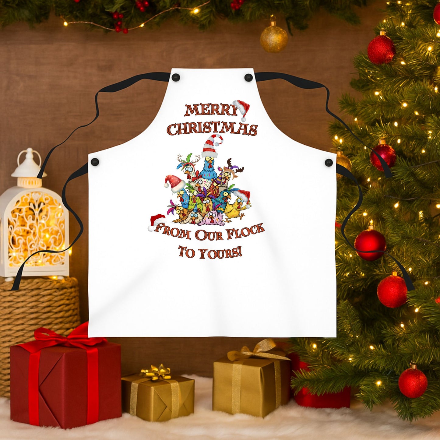 From Our Flock Apron | Funny Christmas Cooking Apron Gift