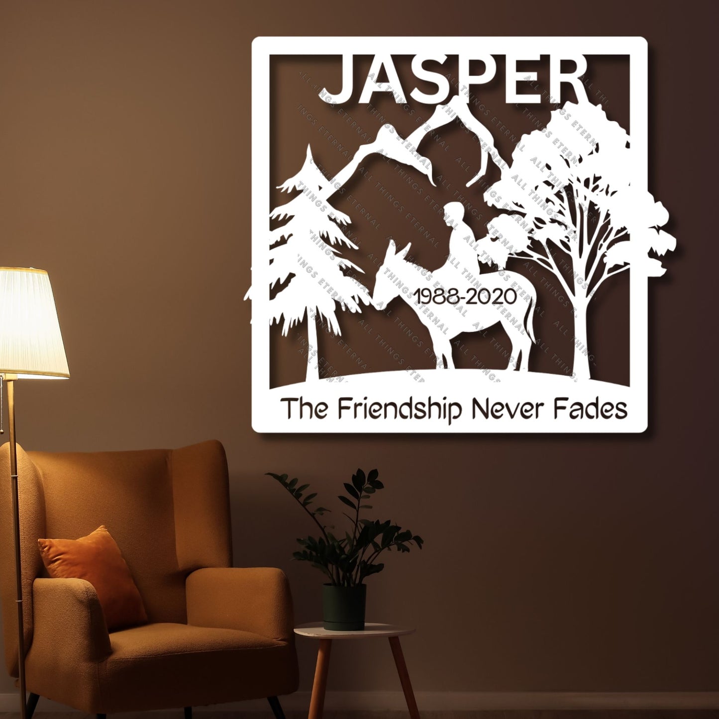 Personalized Donkey Memorial Metal Wall Sign – Custom Farm Animal Art