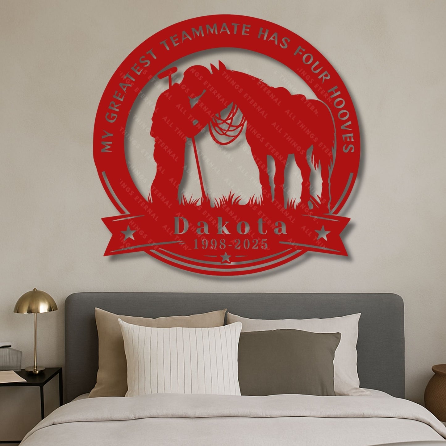 Personalized Polo Player Horse Memorial Metal Sign – Gift for Polo Players