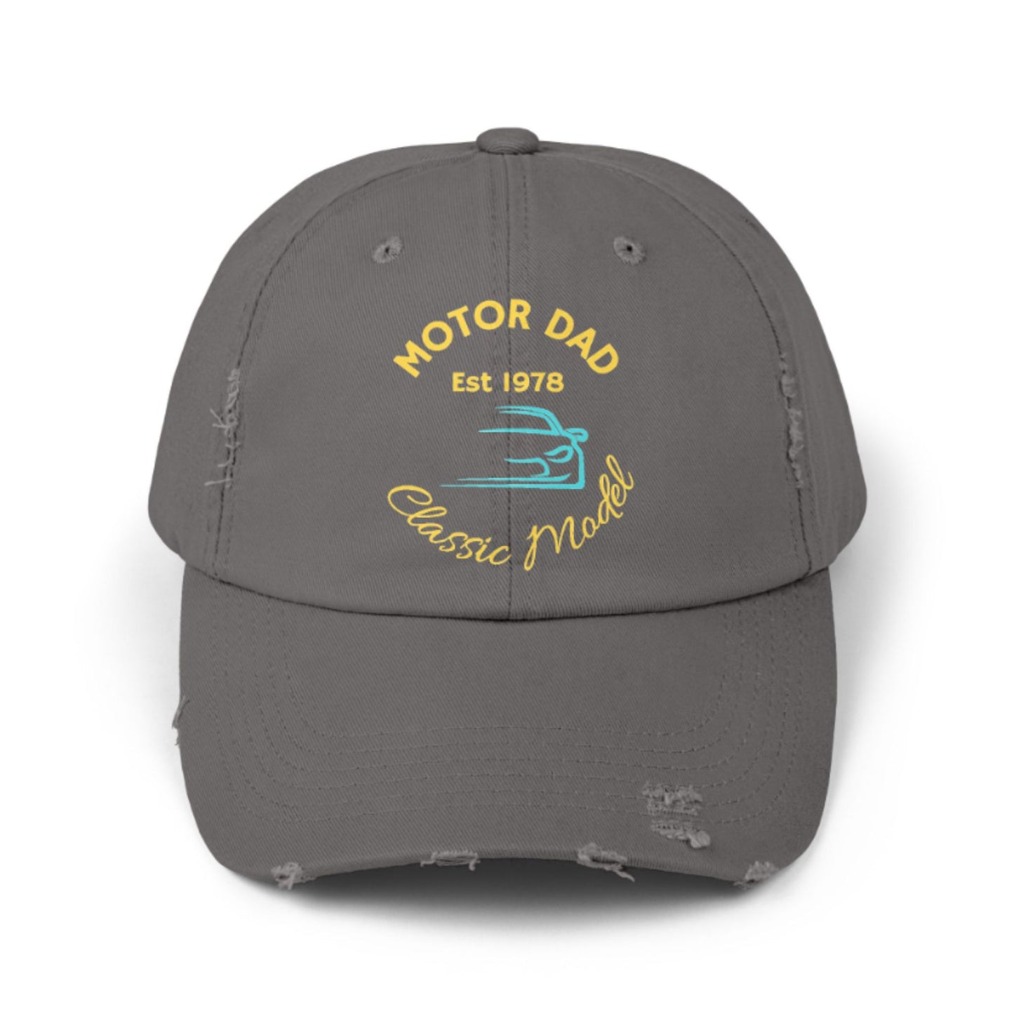 Motor Dad Baseball Cap – Personalized Vintage Distressed Hat Gift