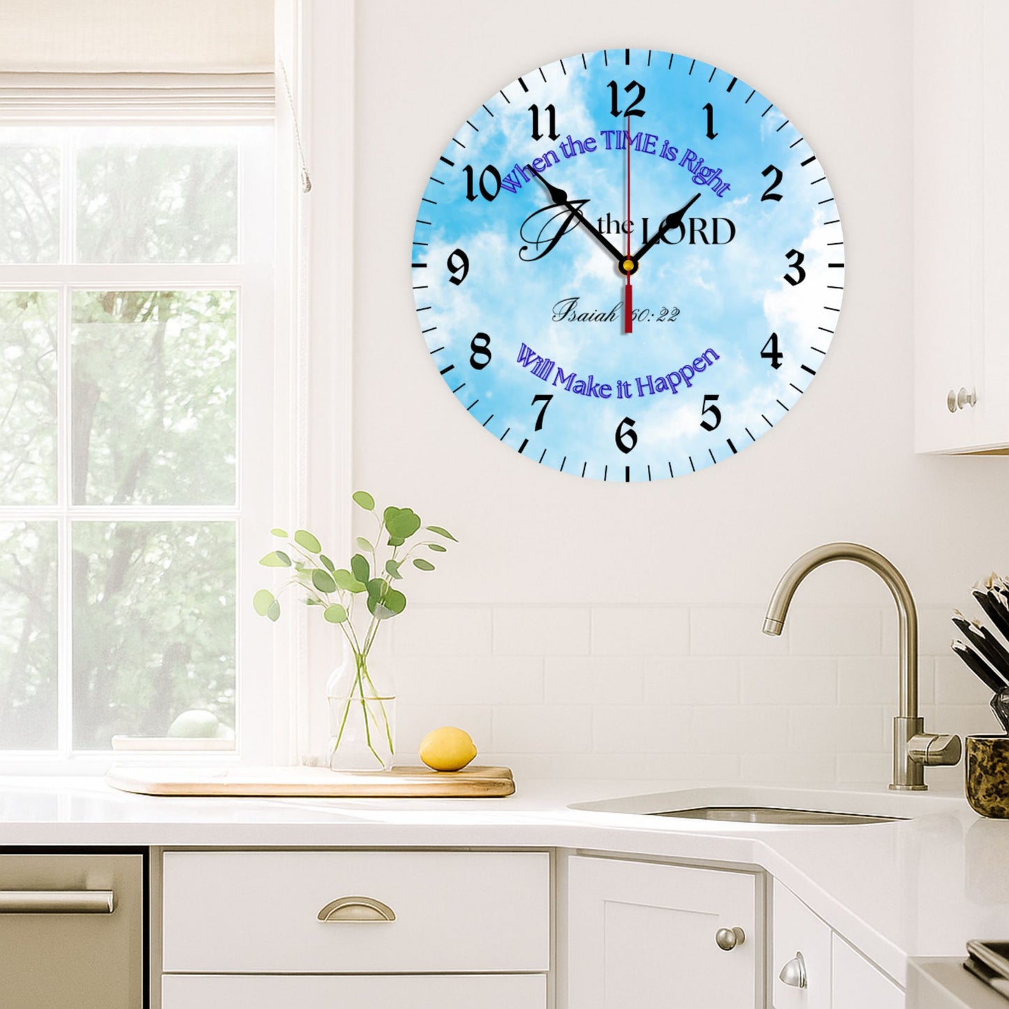 Christian Wall Clock | Isaiah 60:22 Scripture Home & Faith Gift