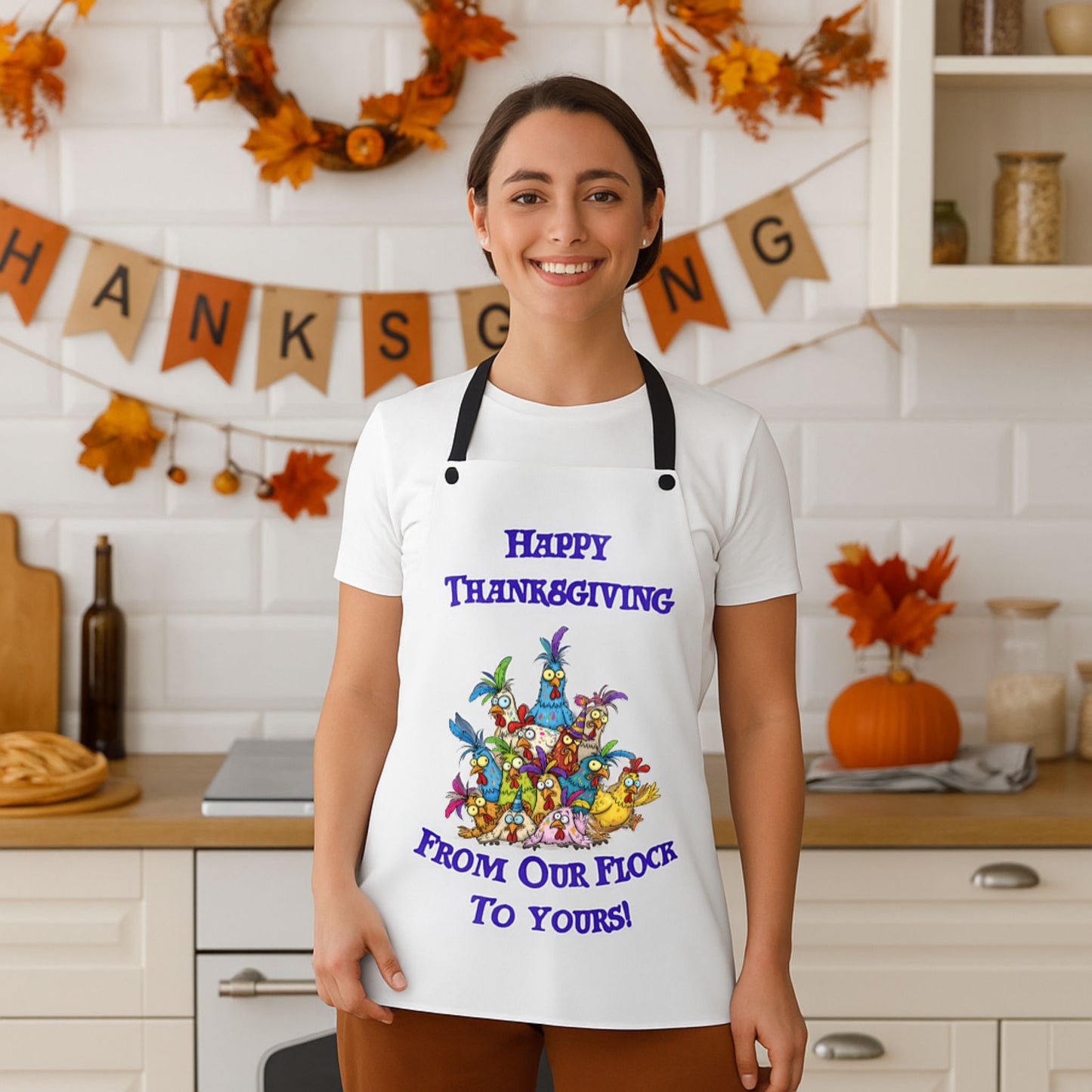 Happy Thanksgiving Apron | Funny Fall Cooking & Baking Gift