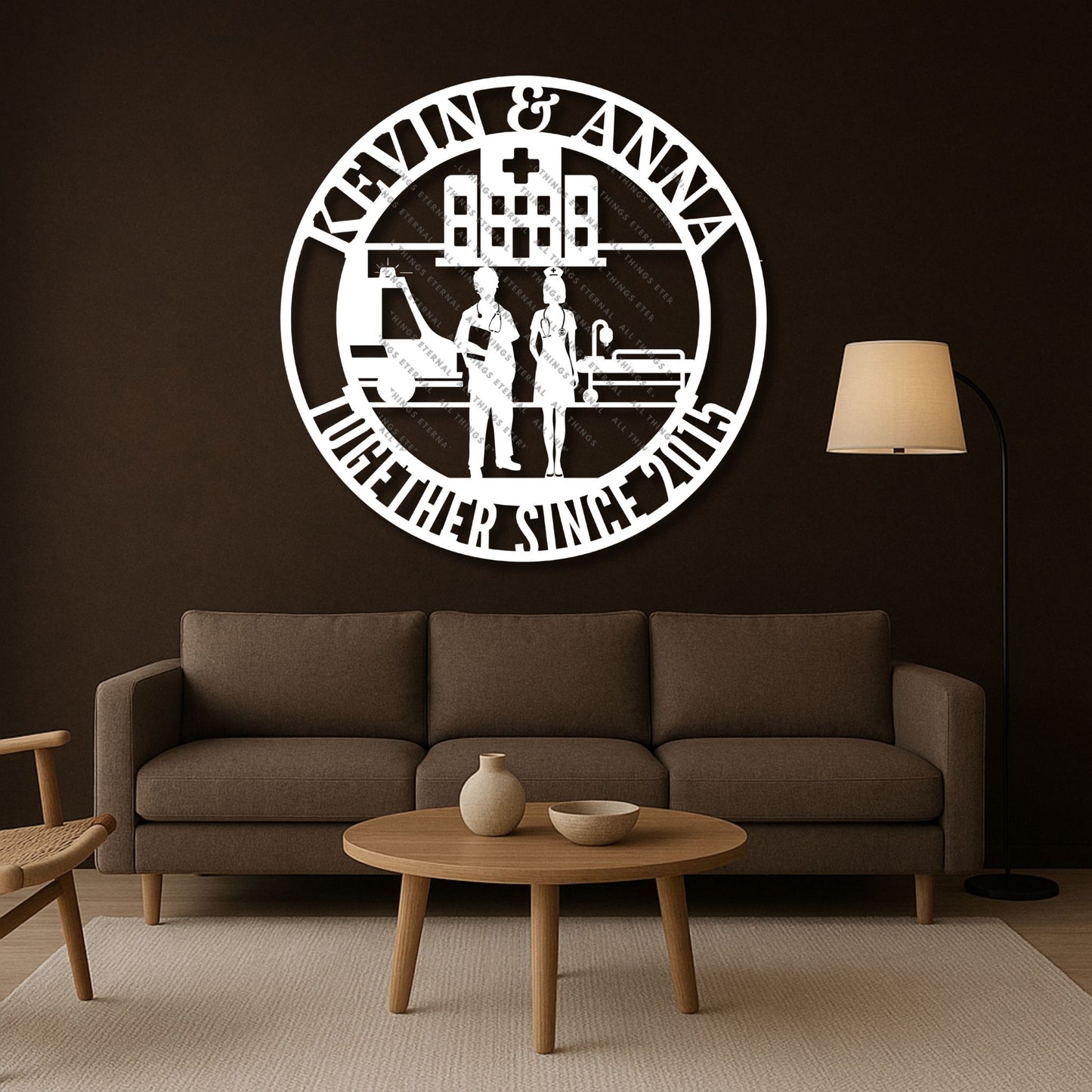 Personalized Doctor Couple Metal Sign – Custom Medical Gift