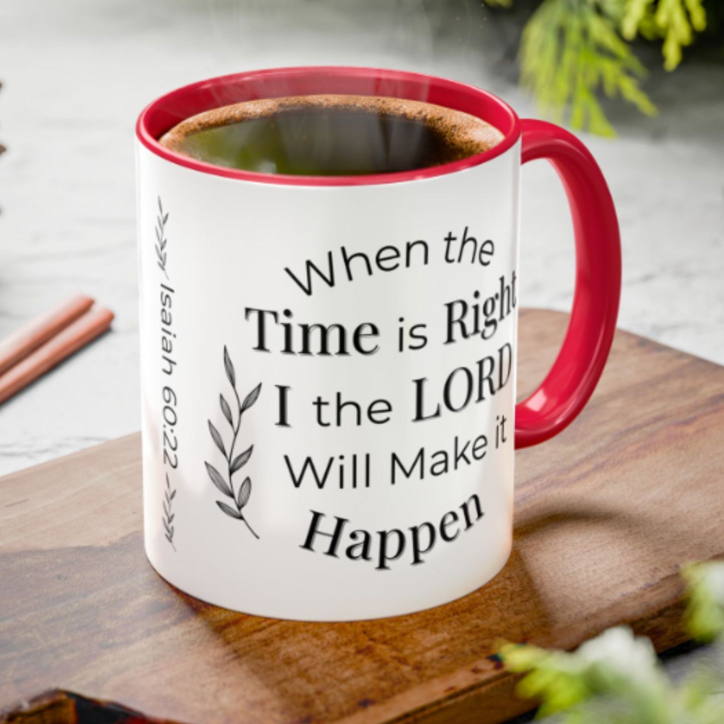 Isaiah 60:22 Bible Verse Mug – Two-Tone Christian Coffee Gift