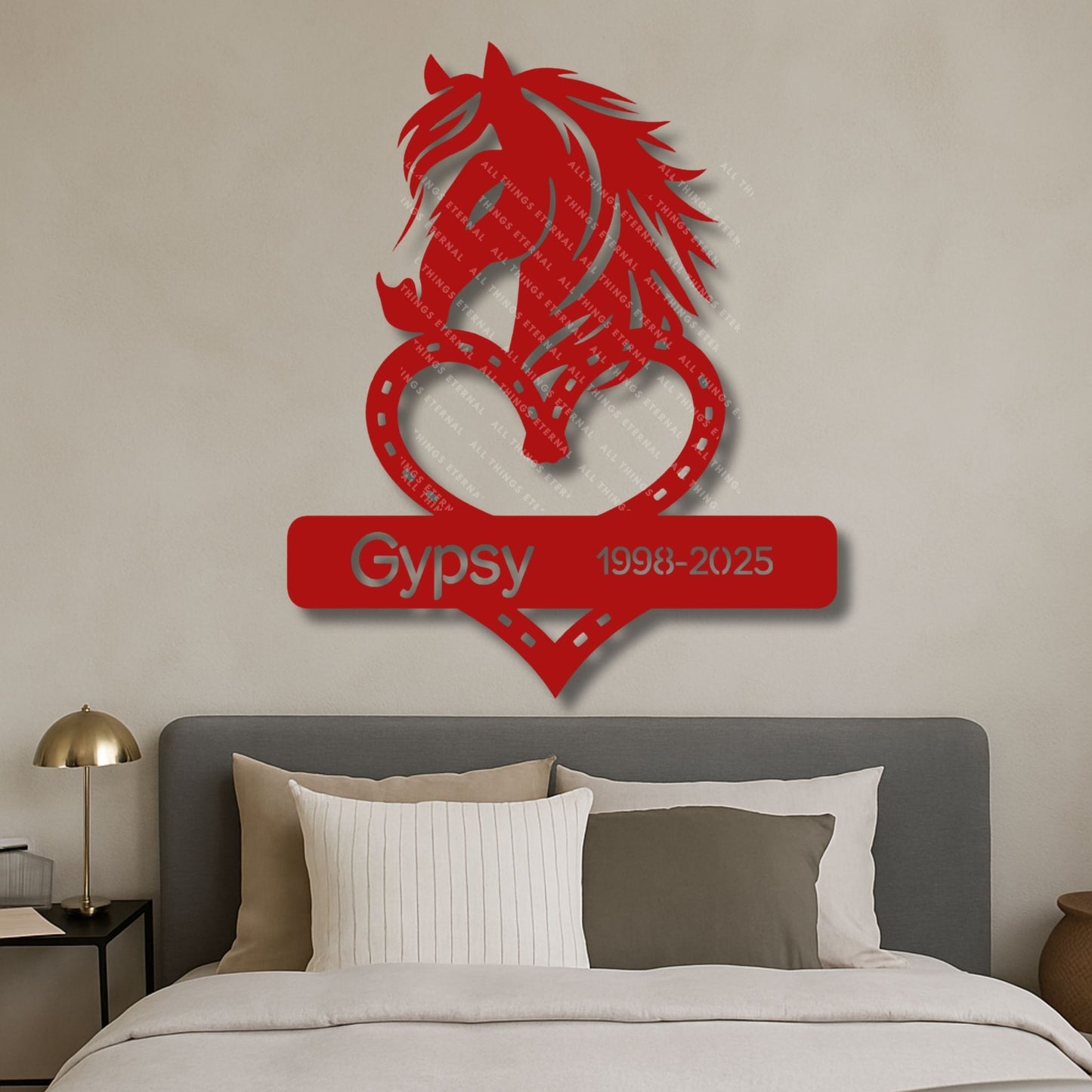 Custom Horse Memorial Metal Sign – A Loving Tribute with Name & Dates