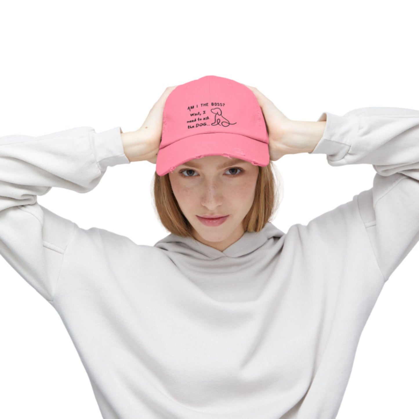 Funny Dog Owner Distressed Baseball Cap