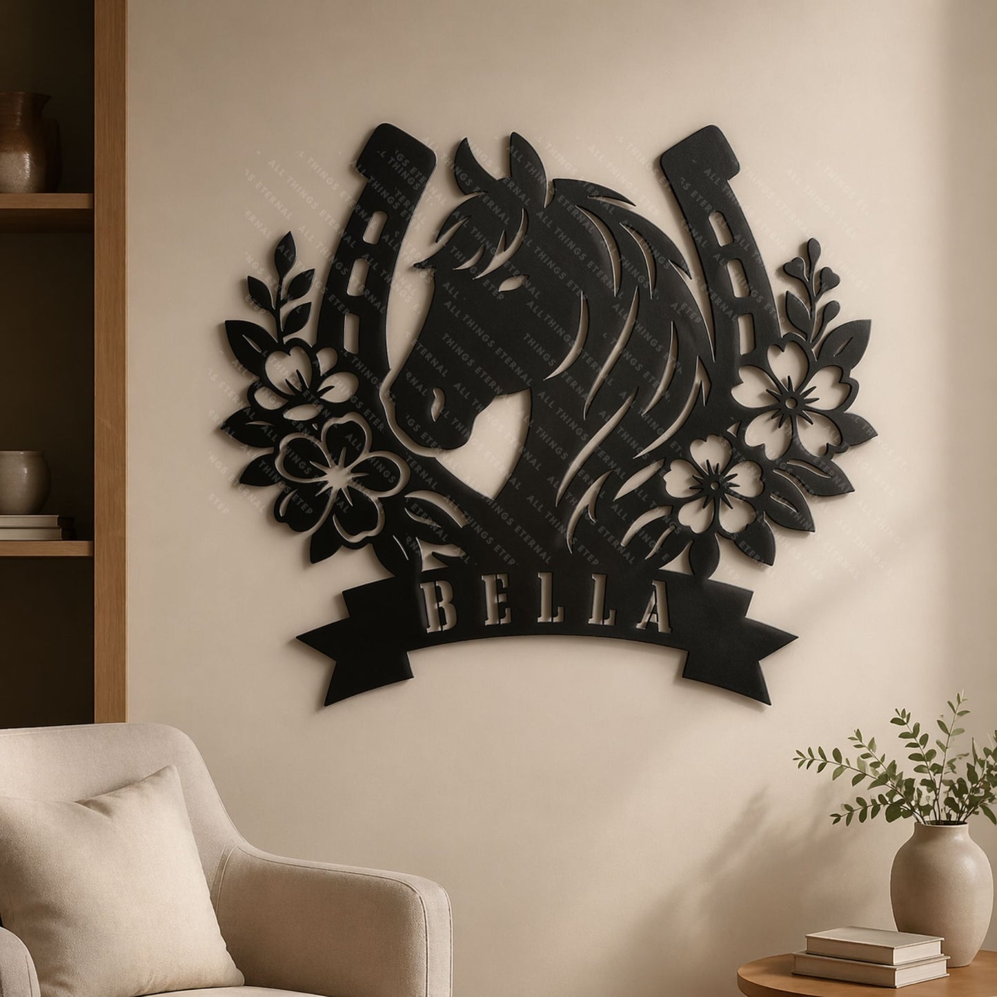 Personalized Horse Stall Name Sign – Custom Metal Horse Name Plaque – Equestrian Barn Decor – Horse Lover Gift
