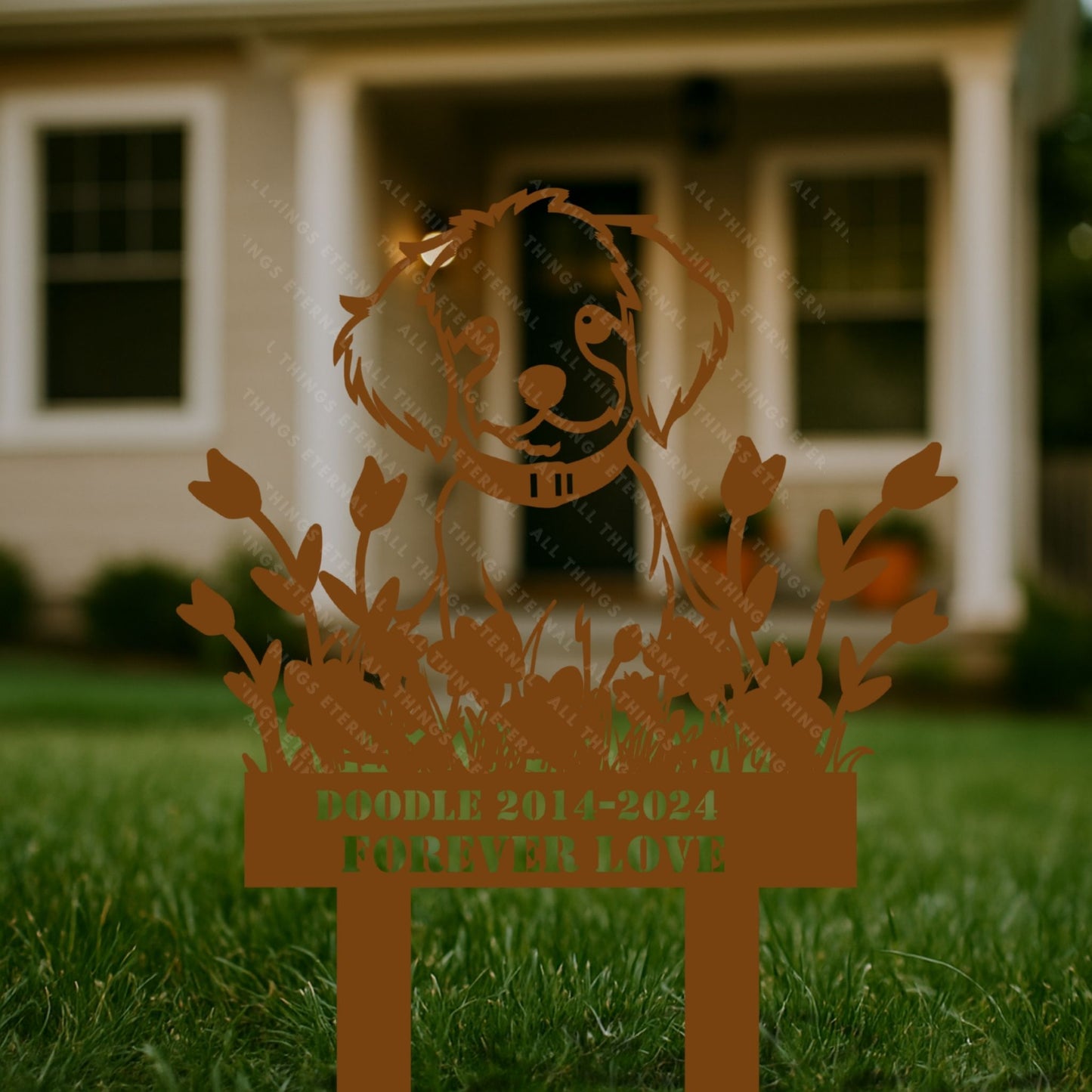 Custom Dog Memorial Sign: Personalized Pet Grave Marker, Outdoor Tribute