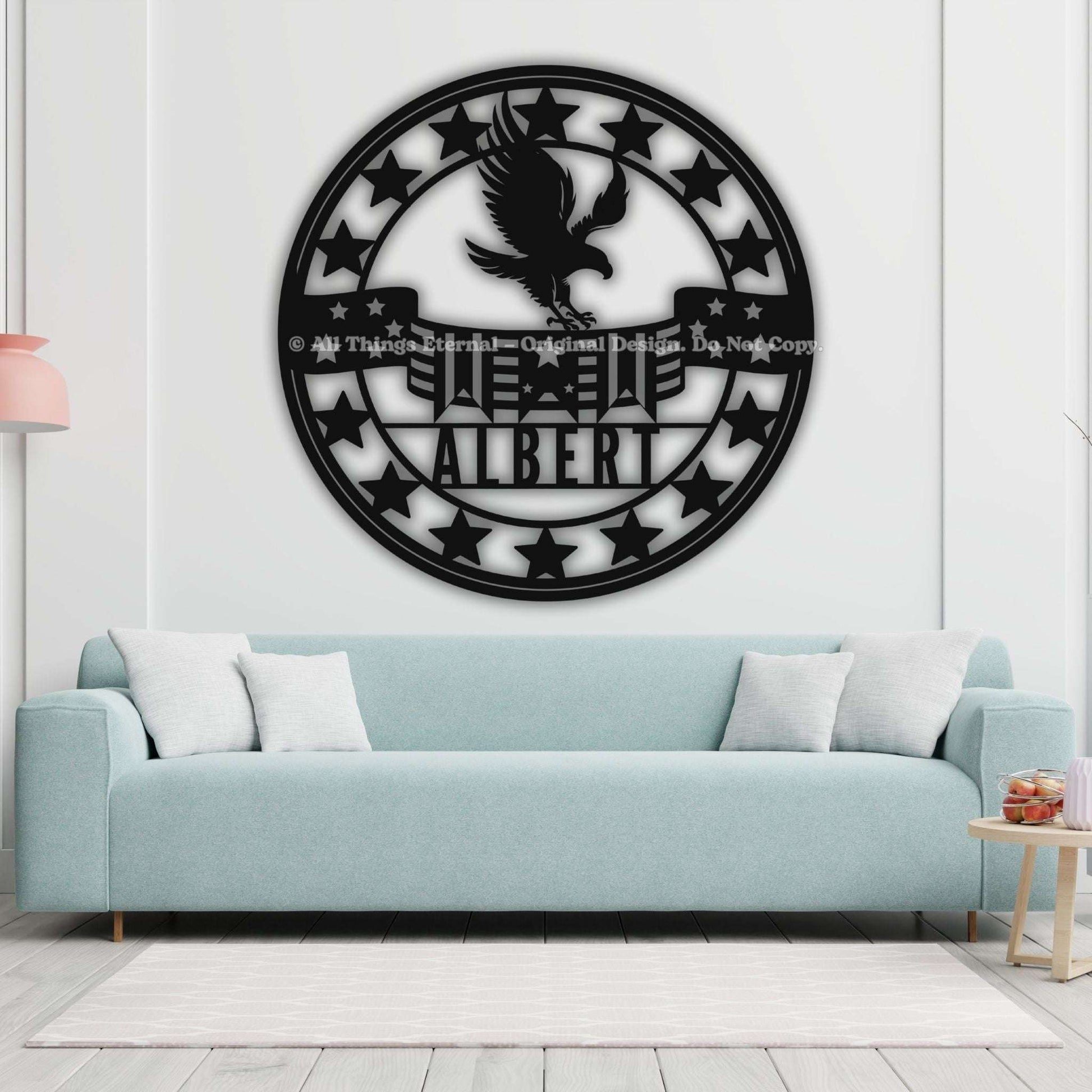 Custom Patriotic Metal Sign- Military Gifts Decor