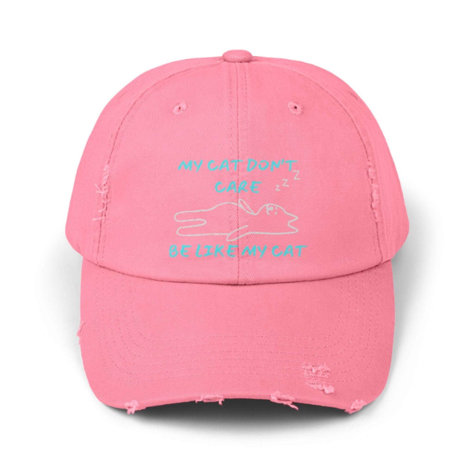 Distressed Unisex Baseball Cap- Cat Lovers Gifts