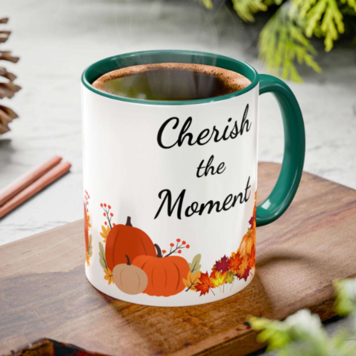 Thanksgiving Pumpkin Coffee Mug – Inspirational Fall Gift for Coffee Lovers