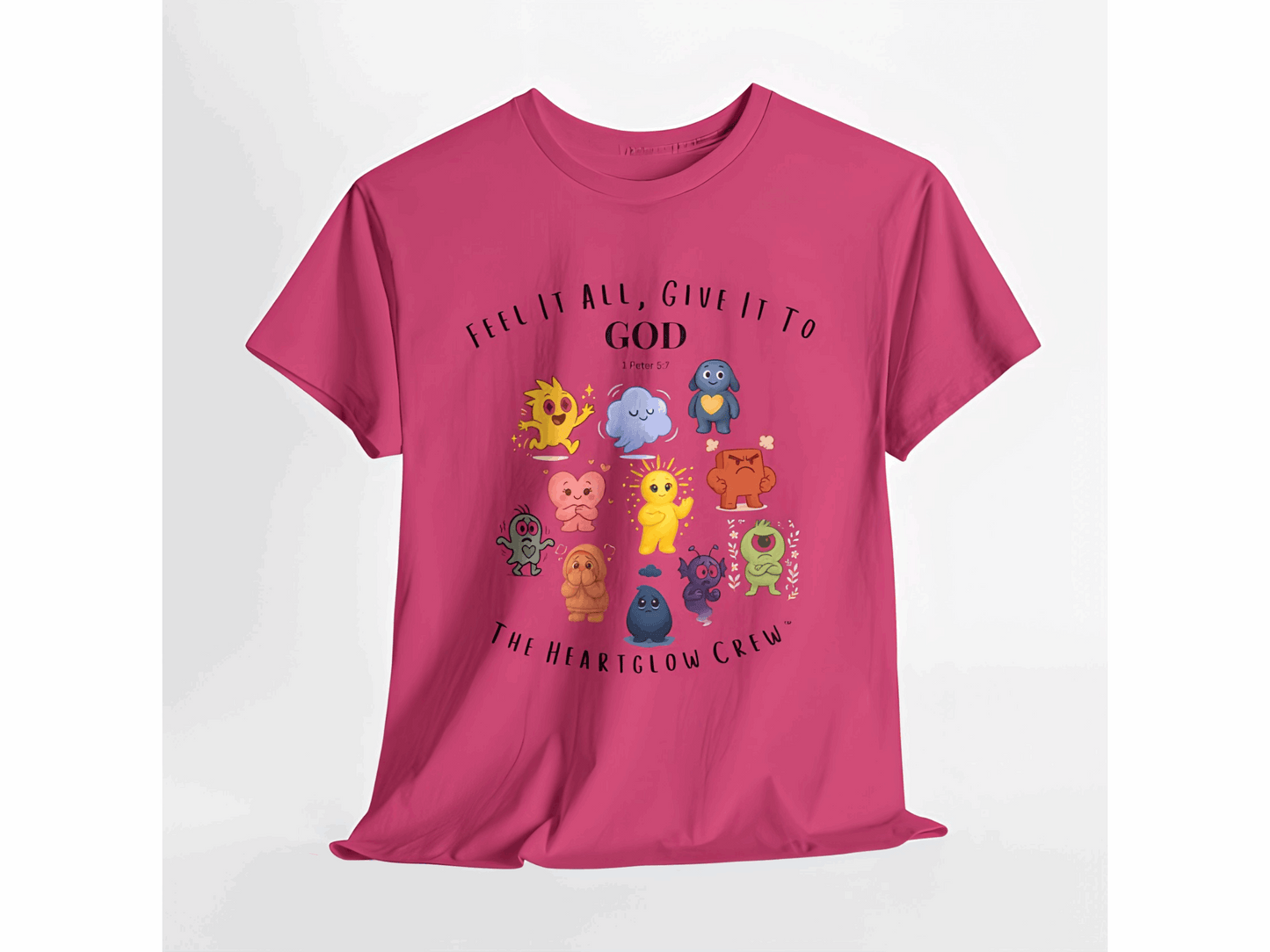The Heartglow Crew™ Faith T-Shirt – Christian Emotional Characters Tee for Kids, Teens & Adults