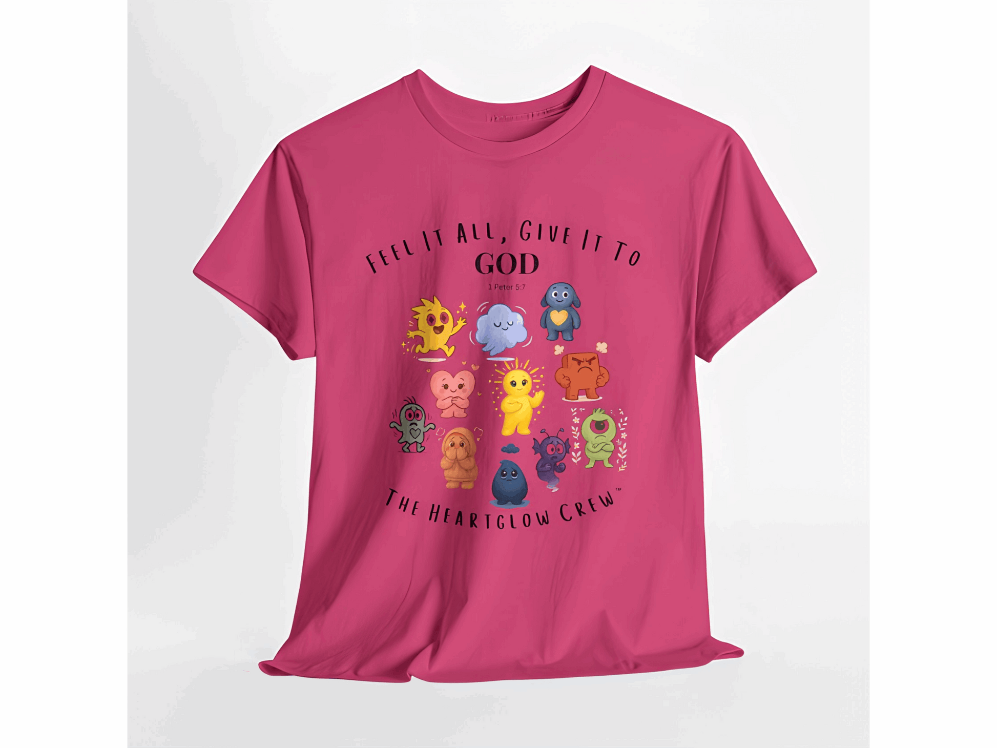 The Heartglow Crew™ Faith T-Shirt – Christian Emotional Characters Tee for Kids, Teens & Adults
