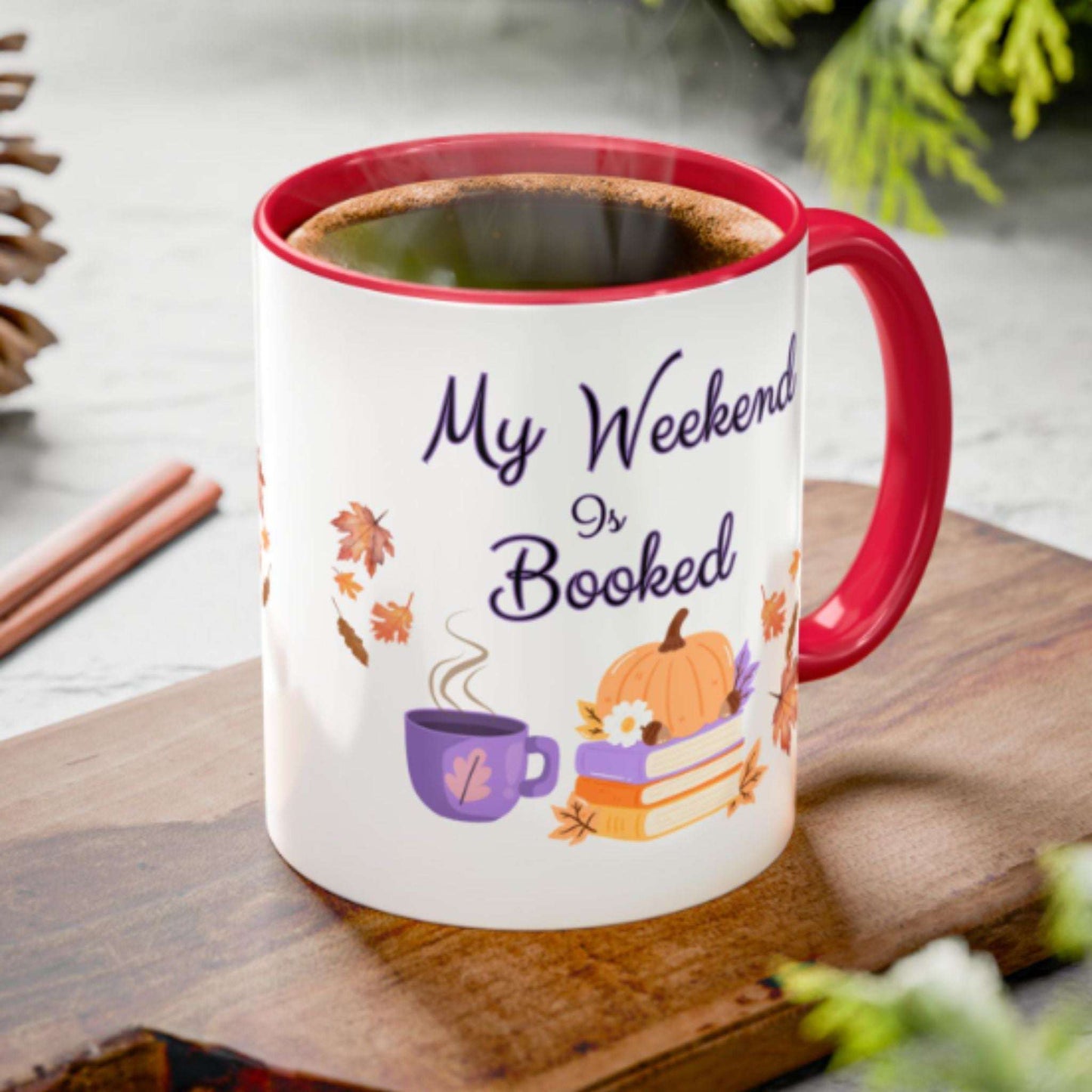 Cozy Fall Mug for Book Lovers – Autumn Reading Gift Coffee Tea Cup
