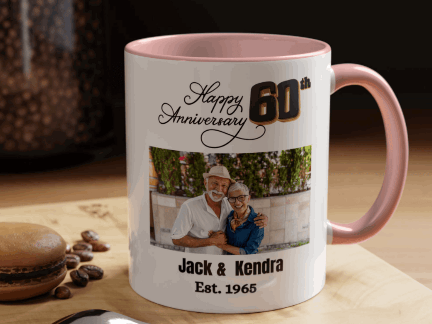 Custom 60th Anniversary Photo Mug Wedding Gifts