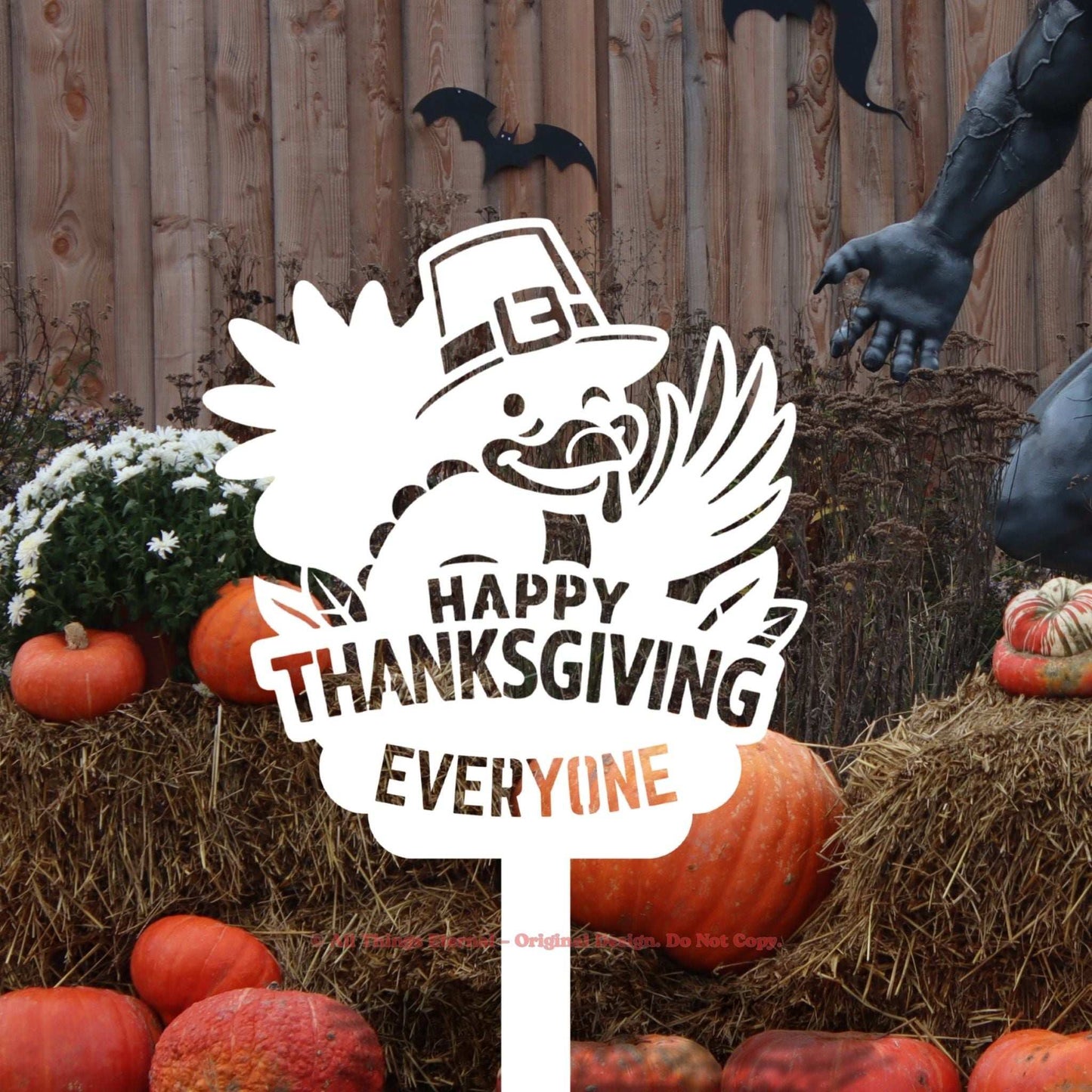 Thanksgiving Metal Yard Sign - Custom Autumn Porch Sign