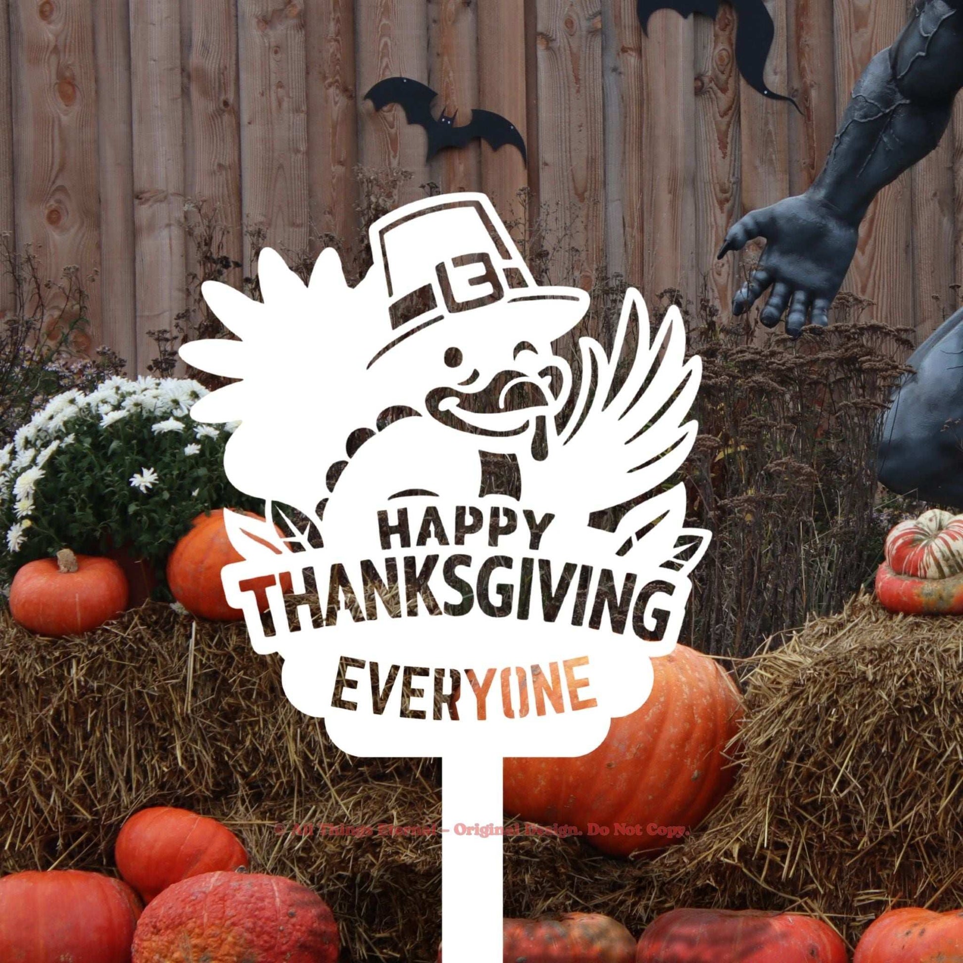 Thanksgiving Metal Yard Sign - Custom Autumn Porch Sign