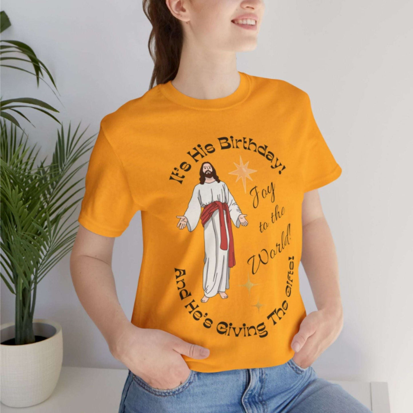 Joy To The World Christian Christmas T-Shirt | Jesus Birthday Tee