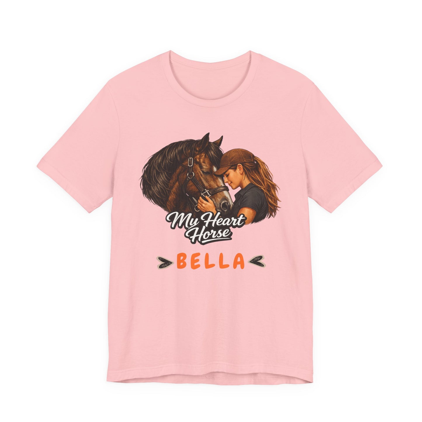 My Heart Horse Bella T-Shirt — Personalized Equestrian Tee