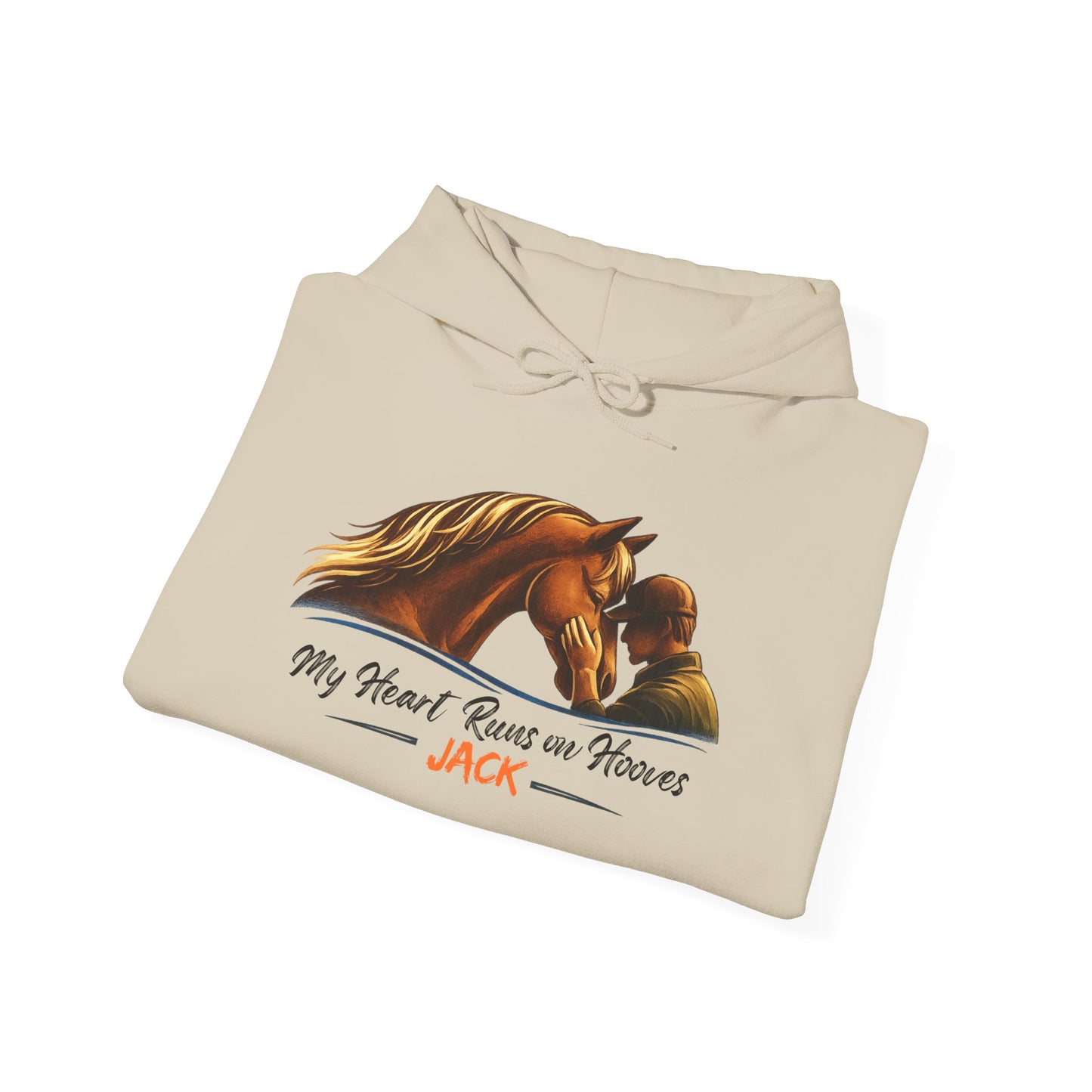 Personalized My Heart Runs on Hooves Hoodie for Men