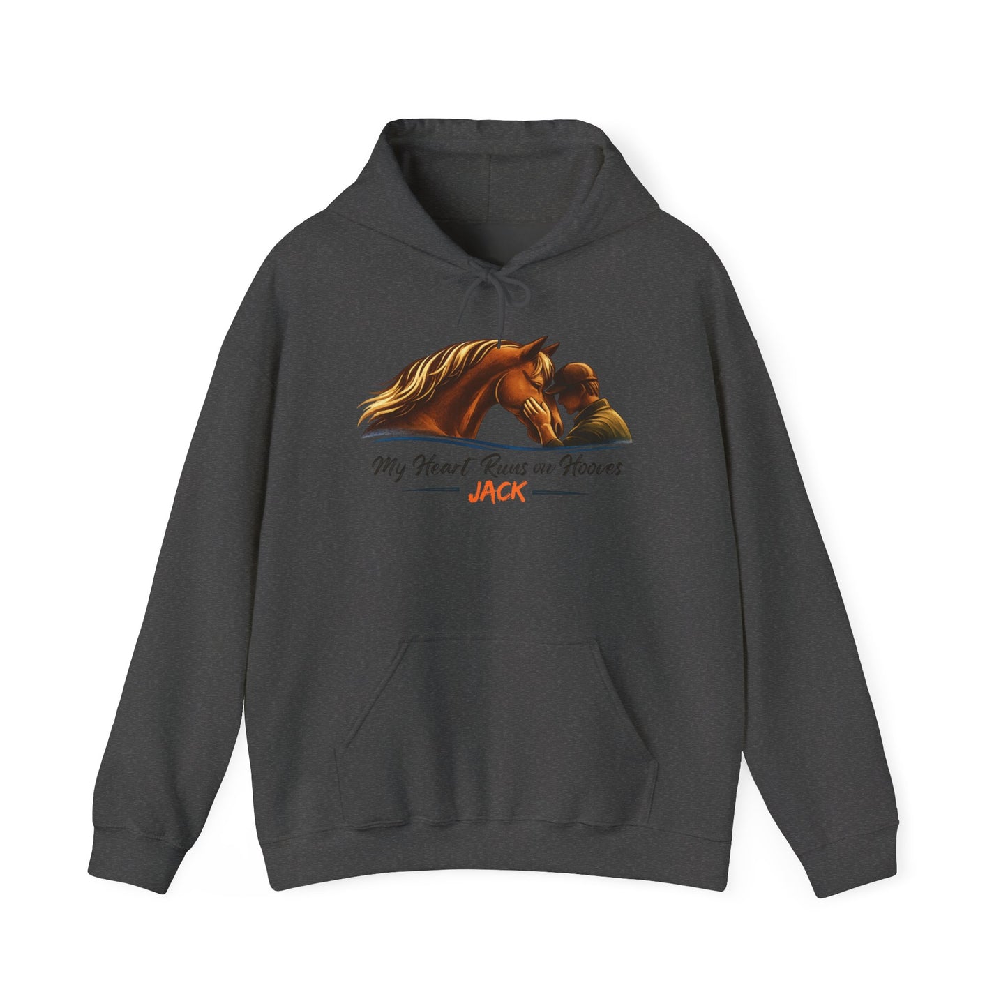 Personalized My Heart Runs on Hooves Hoodie for Men