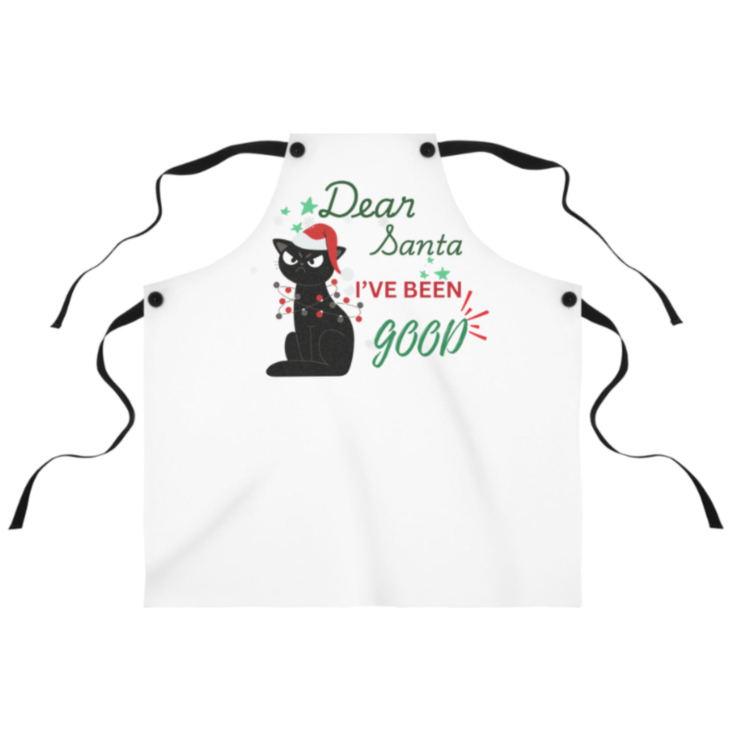 Funny Cat "I've Been Good" Christmas Apron | Cooking Gift for Cat Lovers