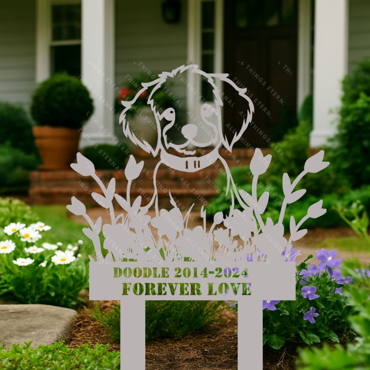 Custom Dog Memorial Sign: Personalized Pet Grave Marker, Outdoor Tribute