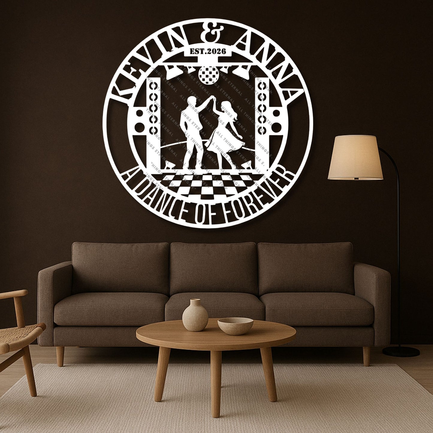 A Dance of Forever Metal Sign – Personalized Couple Wall Art Gift