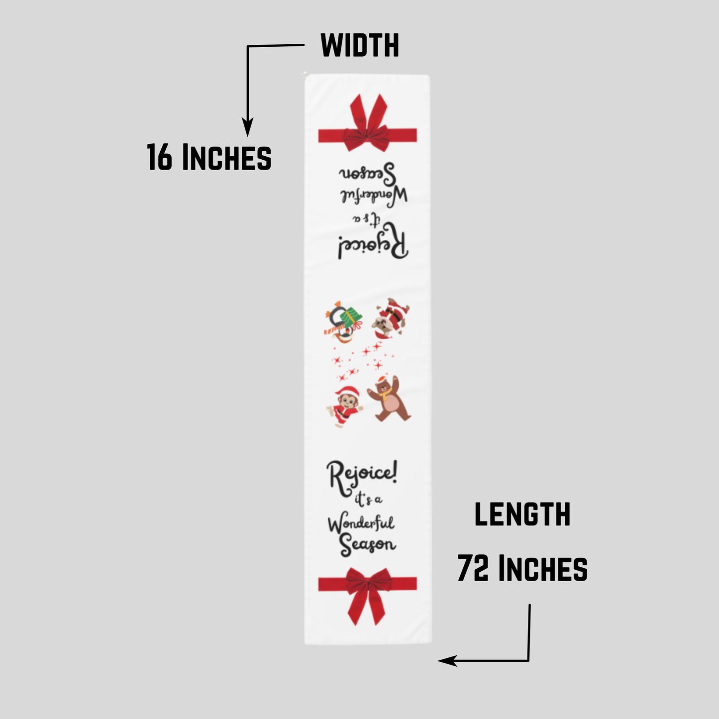 Rejoice Wonderful Season Christmas Table Runner | Holiday Decor