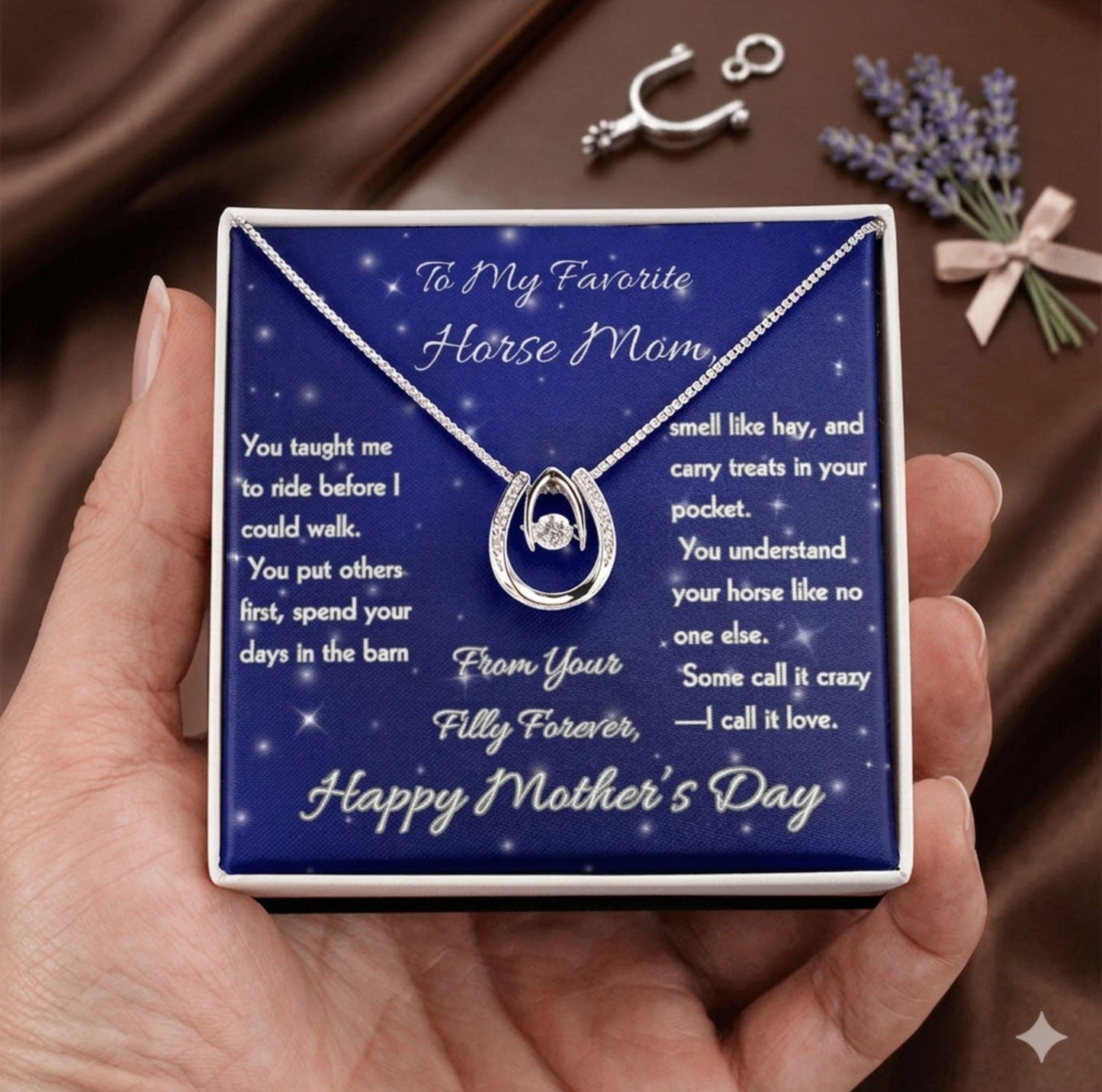 To My Favorite Horse Mom Lucky Pendant Necklace – Meaningful Mother's Day Gift