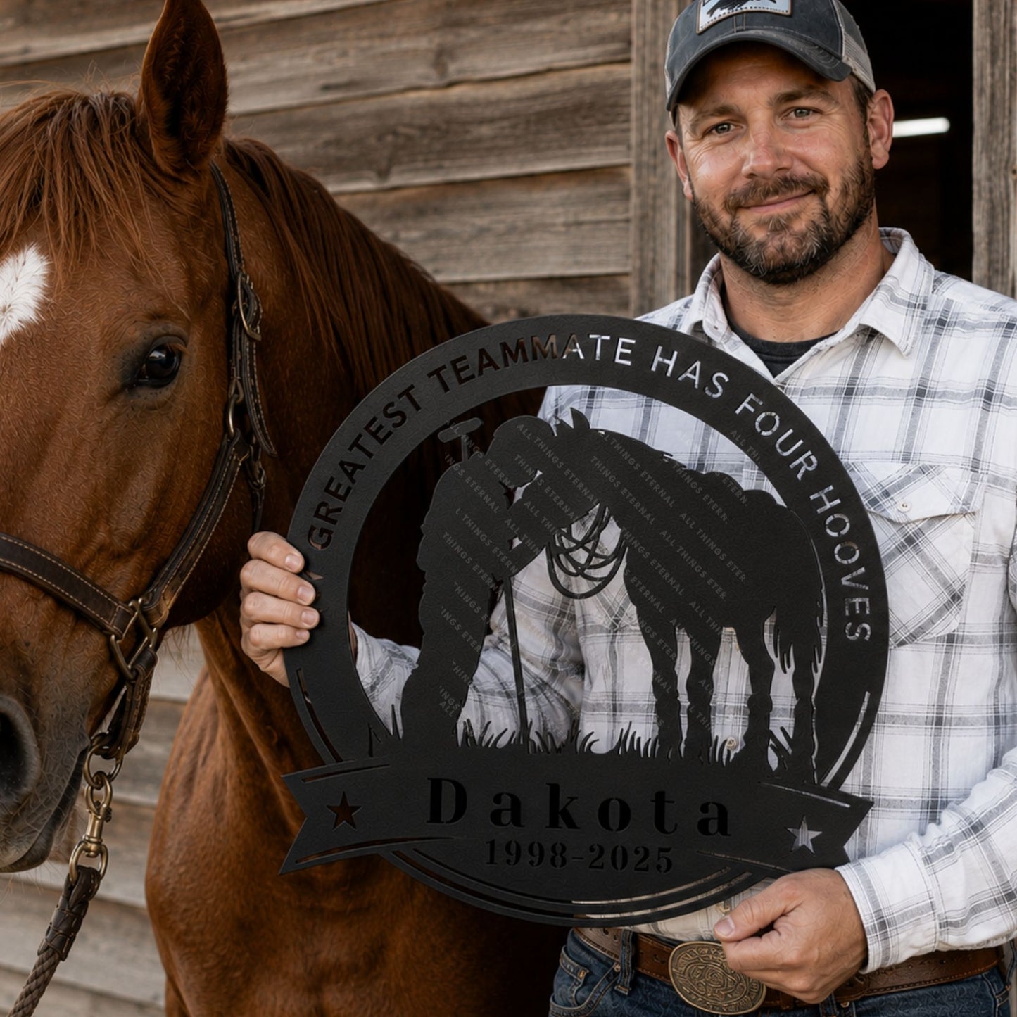 Personalized Polo Player Horse Memorial Metal Sign – Gift for Polo Players