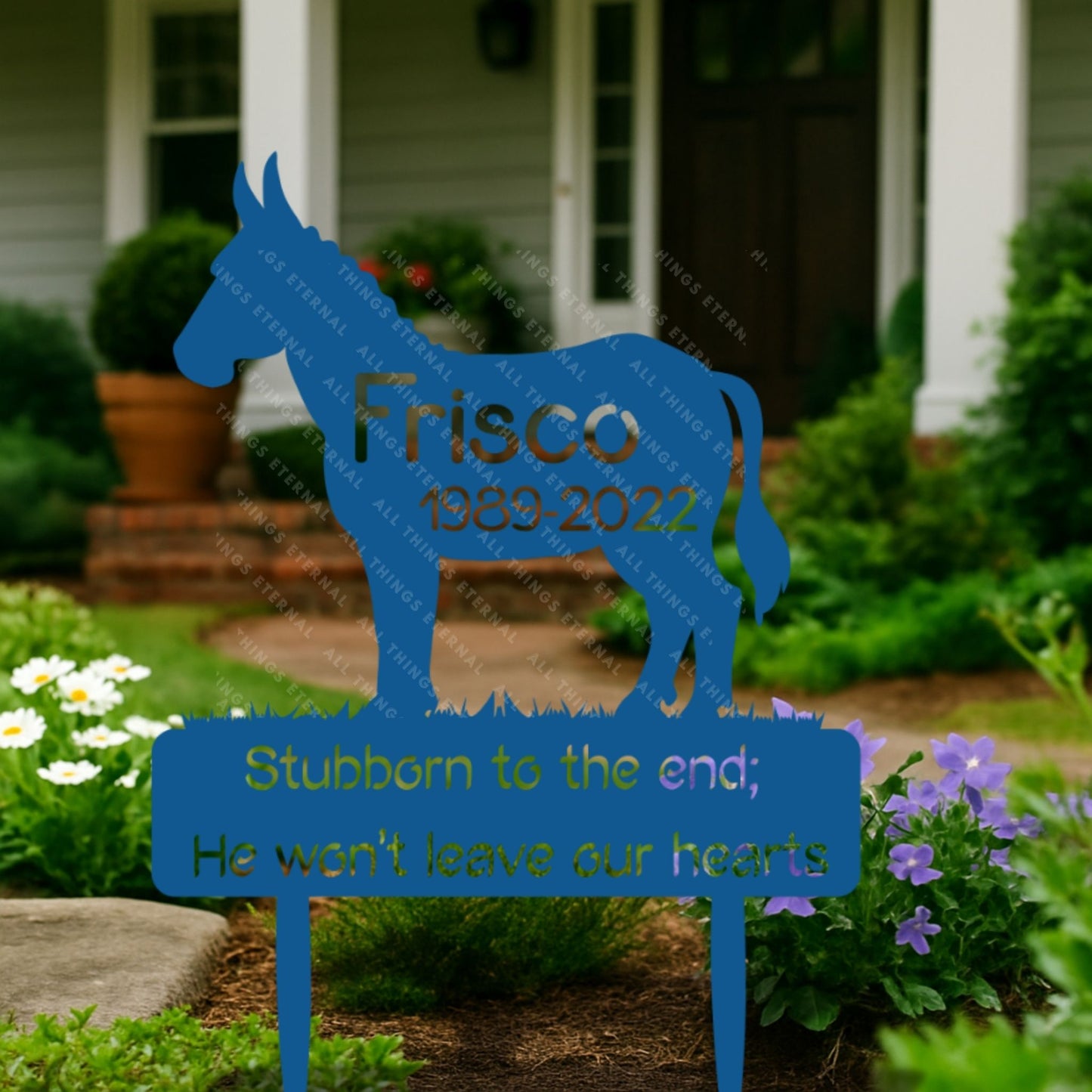 Custom Donkey Memorial Sign – Personalized Pet Loss Yard Decor