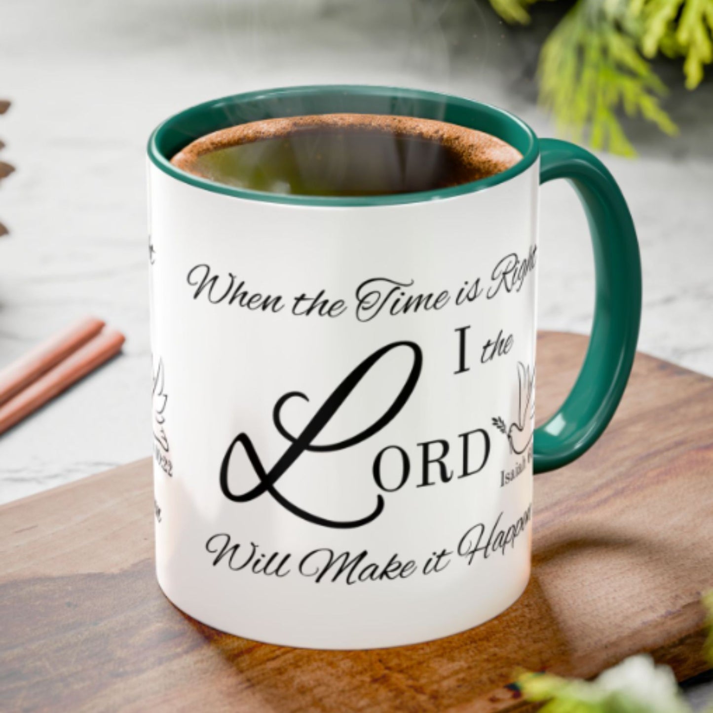 Christian Two-Tone Coffee Mug – Isaiah 60:22 Bible Verse Gift