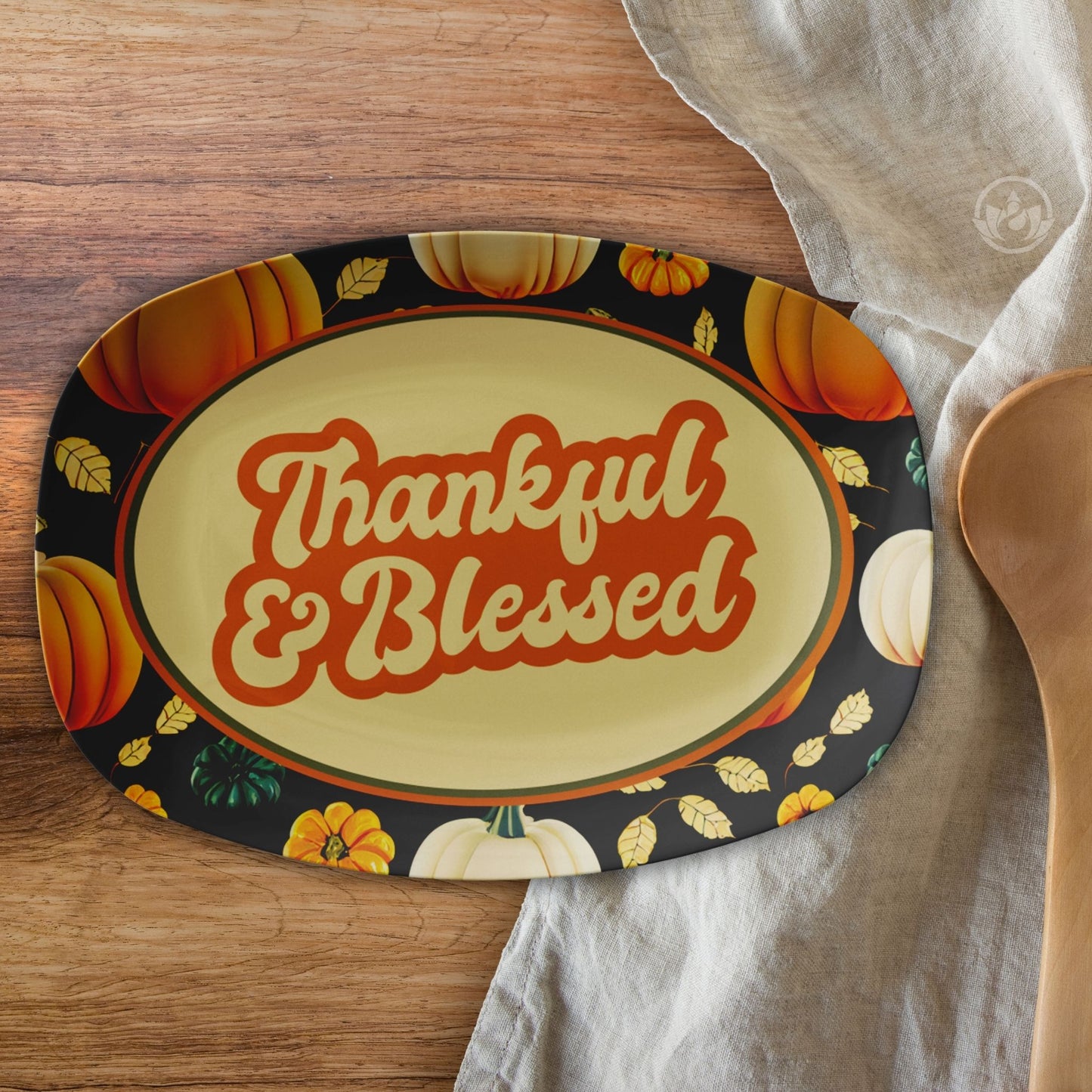 Thankful & Blessed  Serving Platter – Thanksgiving Tray
