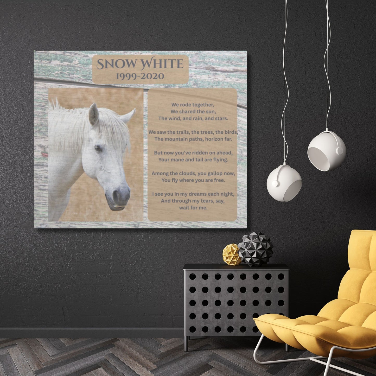Personalized Horse Memorial Canvas with Photo – Riding Companion Tribute