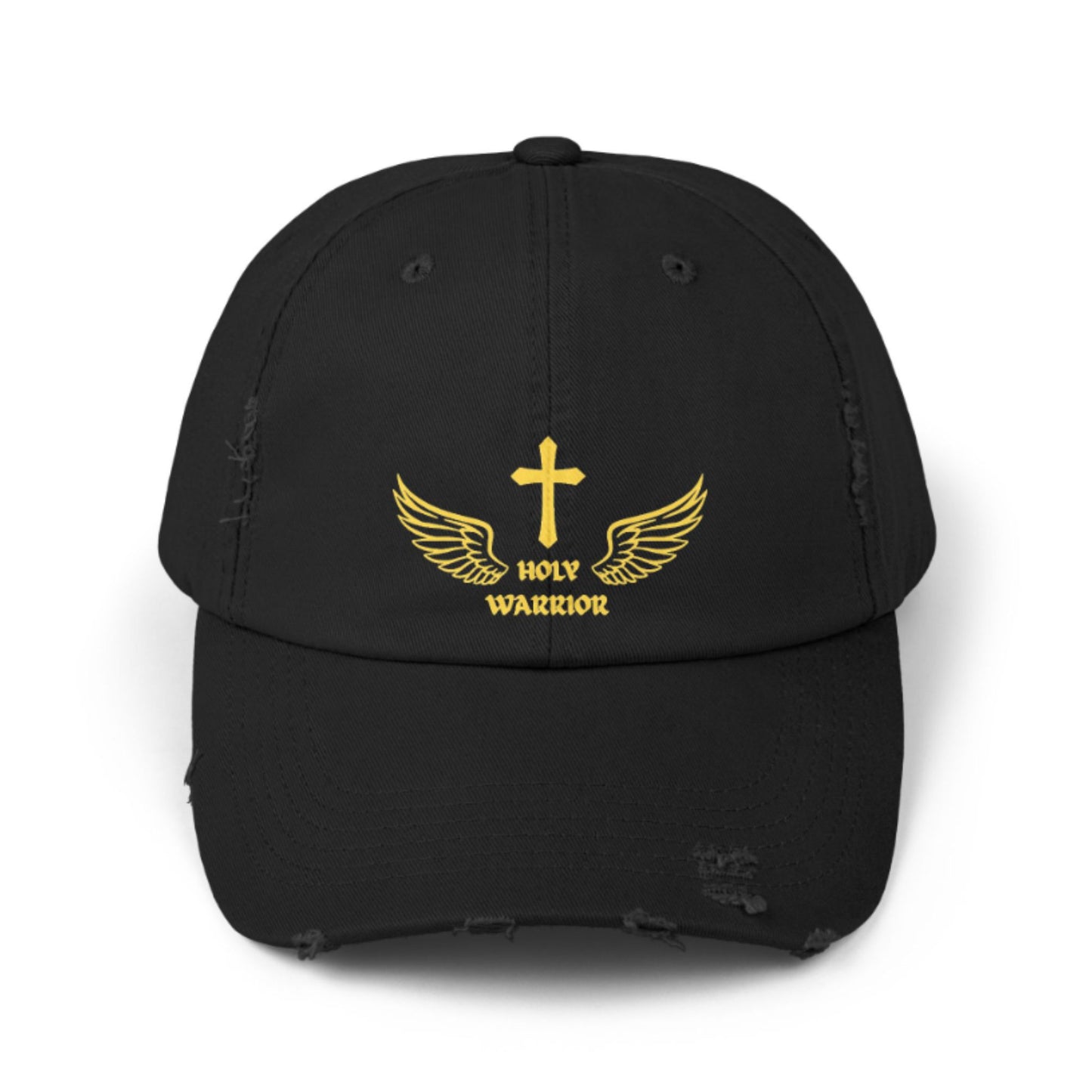 Holy Warrior Unisex Distressed   Cap - Inspirational Headwear