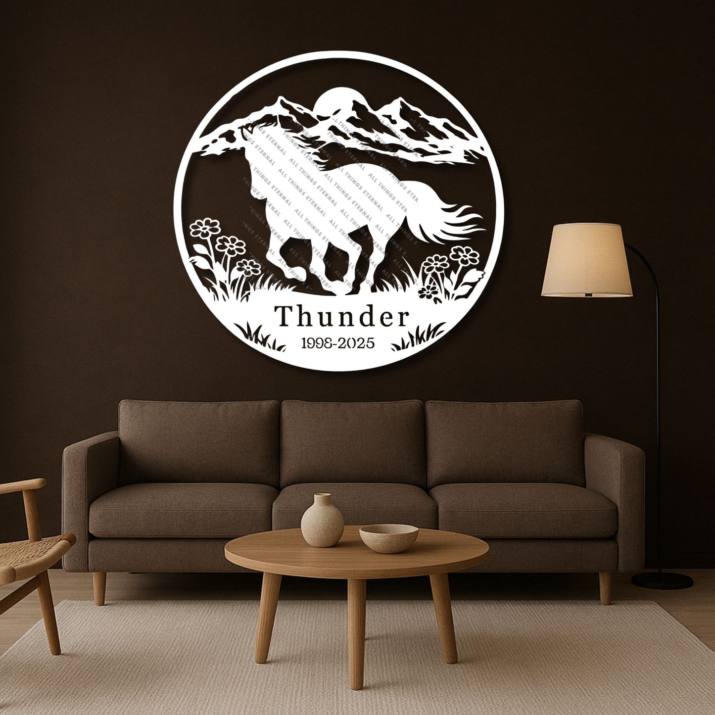 Personalized Horse Memorial Metal Sign – Custom Engraved Tribute Gift