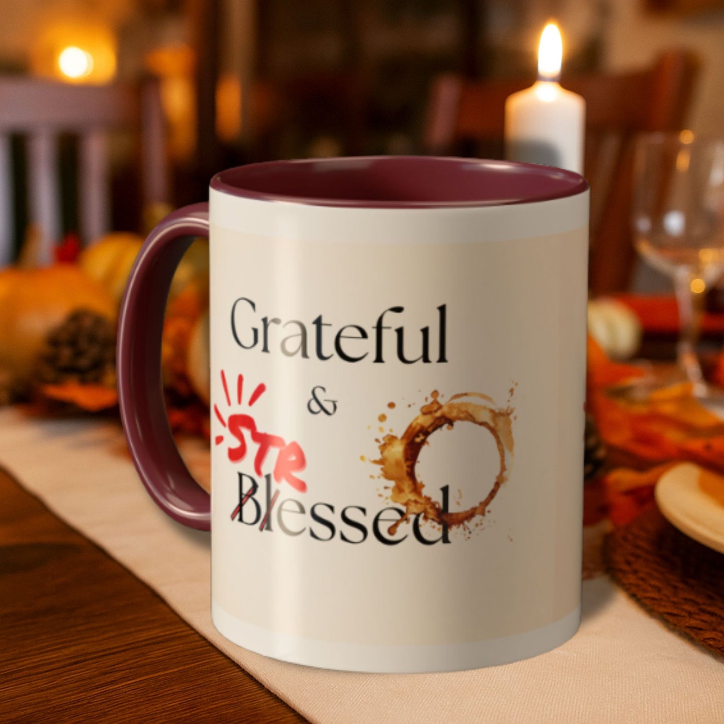 From Grateful to Stressed Mug | Funny Thanksgiving Coffee Cup Gift
