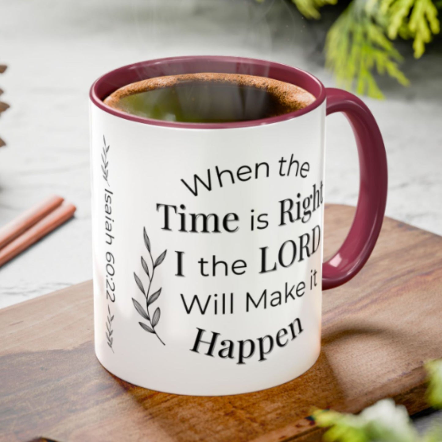 Isaiah 60:22 Bible Verse Mug – Two-Tone Christian Coffee Gift