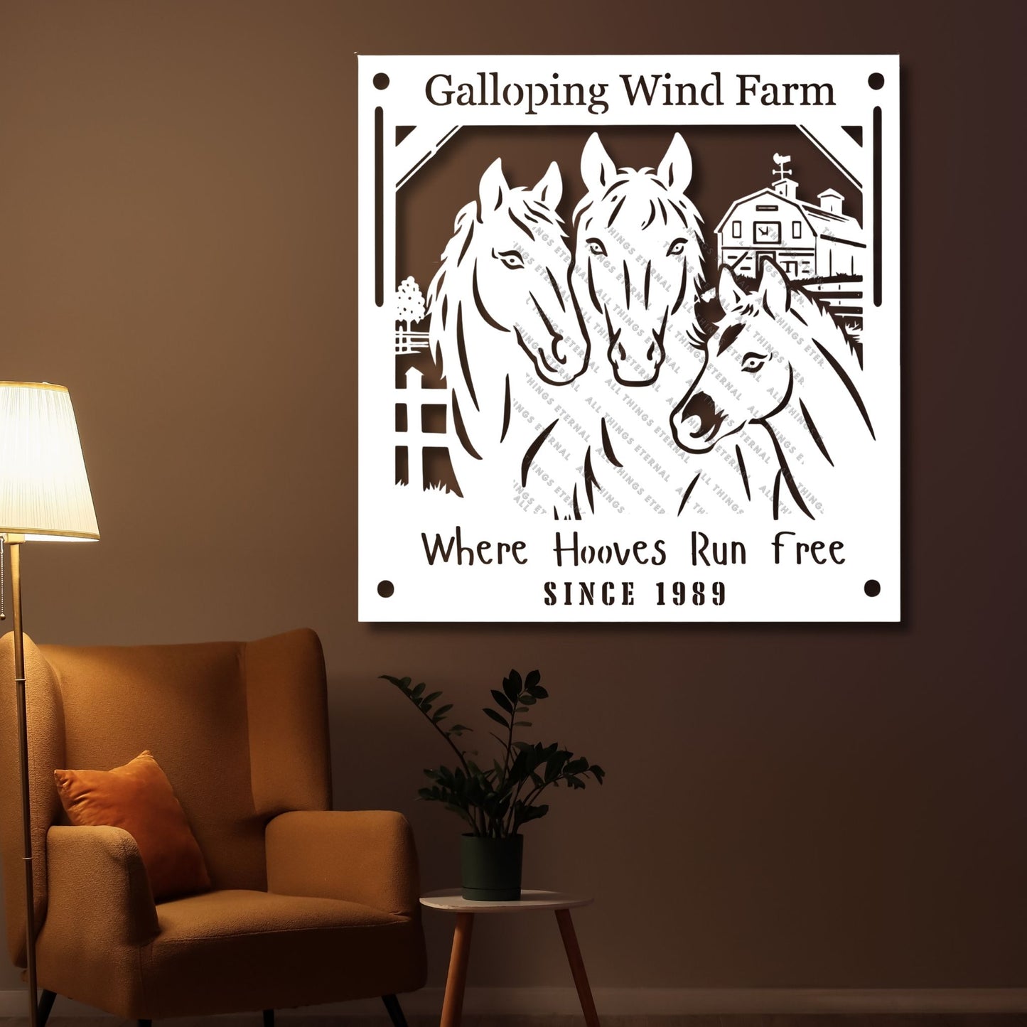 Personalized Horse Farm Metal Sign | Custom Ranch Name Decor