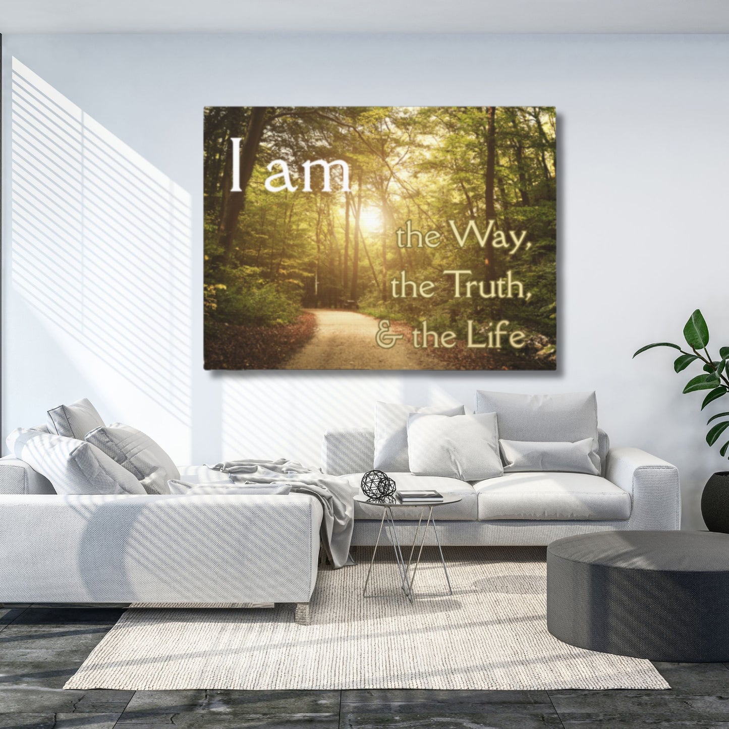I Am the Way Truth & Life Christian Christmas Canvas | Faith Wall Art