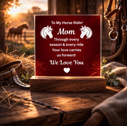 Horse Lover Mom Acrylic Plaque Gift – To My Ridin' Mom Mother's Day