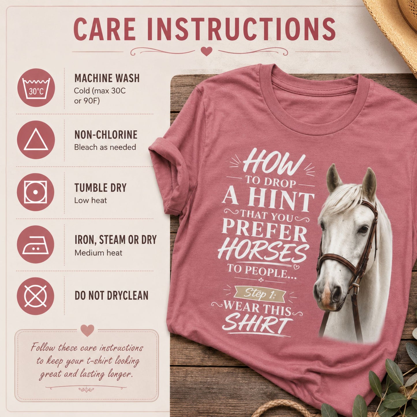 How To Drop A Hint That You Prefer Horses To People Horse Lover T-Shirt