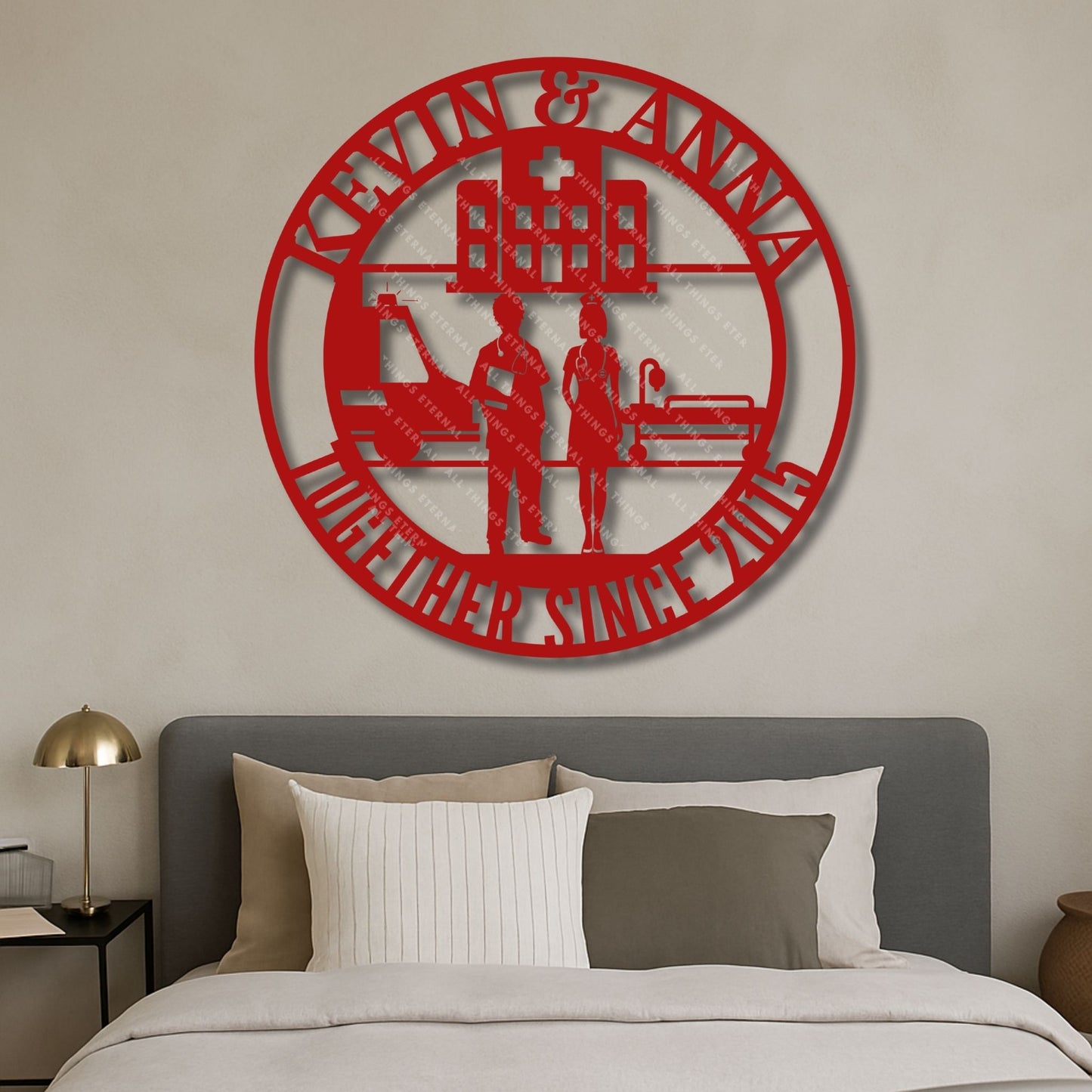 Personalized Doctor Couple Metal Sign – Custom Medical Gift