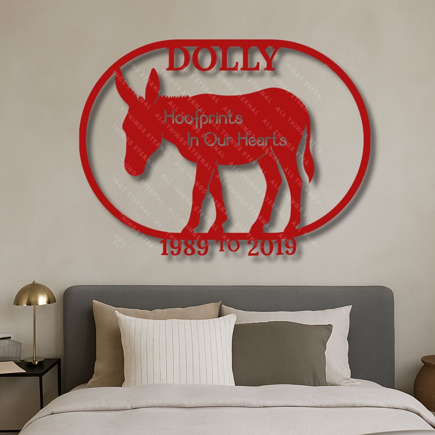 Personalized Donkey Memorial Wall Art – Custom Metal Farm Sign