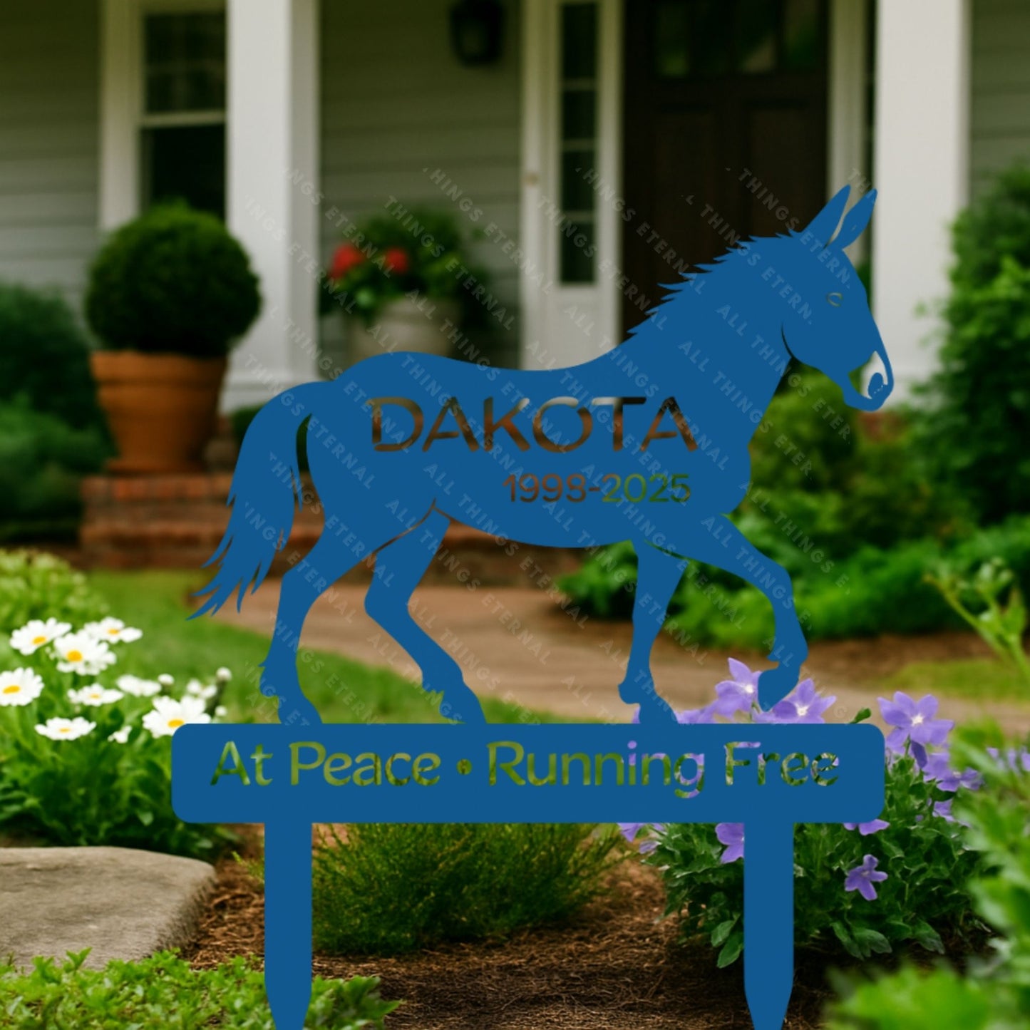 Personalized Mule Memorial Garden Stake Sign