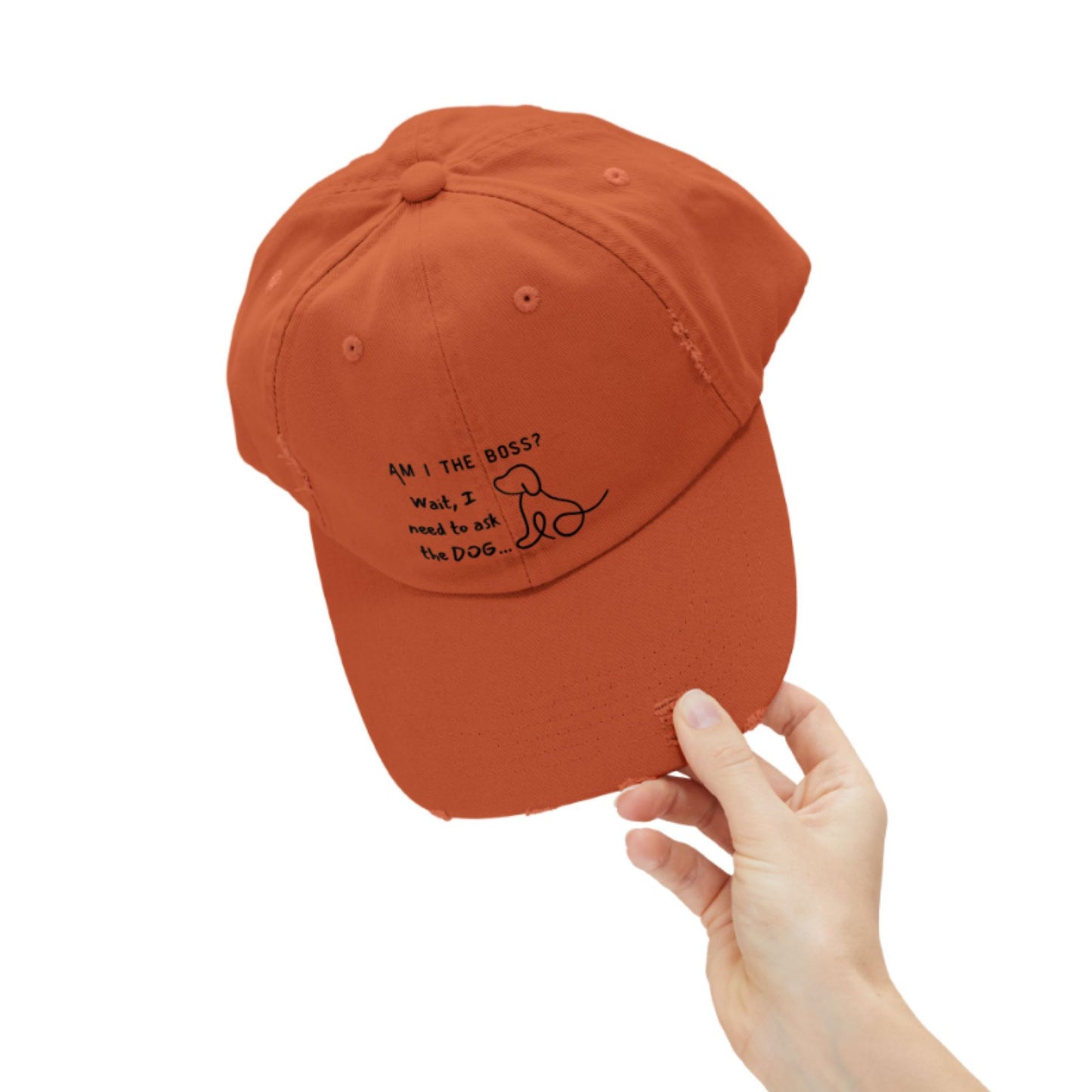 Funny Dog Owner Distressed Baseball Cap