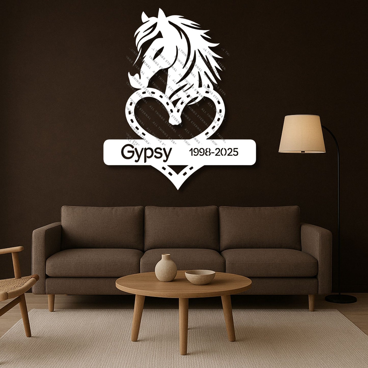 Custom Horse Memorial Metal Sign – A Loving Tribute with Name & Dates