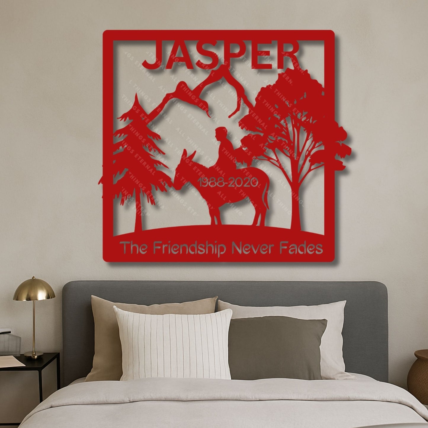 Personalized Donkey Memorial Metal Wall Sign – Custom Farm Animal Art