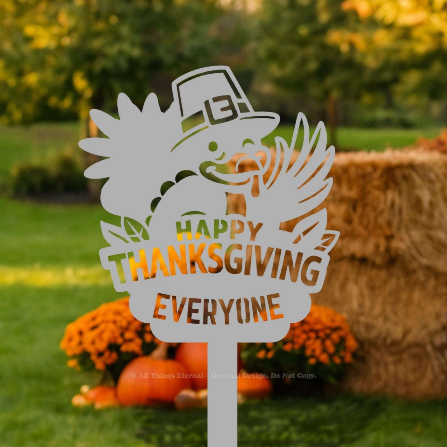 Thanksgiving Metal Yard Sign - Custom Autumn Porch Sign